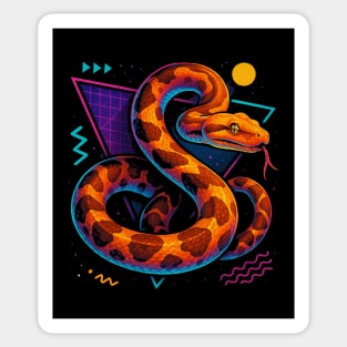 Retro Neon Albino Columbian Boa Sticker